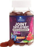Nature'S Nutrition Nature's Joint Support Glucosamine Gummies Plus Vitamin E - Joint Support Supplement for Occasional Discomfort for Back Knees & Hands - Joint Health & Flexibility Supplement - 60 Gummies