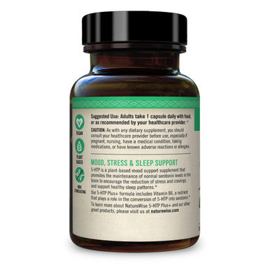 Naturewise 5-Htp 200Mg Mood Support, Natural Sleep Aid Helps Promote Healthy Eating Habits, Easy-To-Digest Delayed Release Capsul