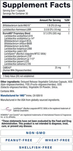 1MD Nutrition BiomeMD Probiotics 62 Billion CFUs 15 30 Capsules