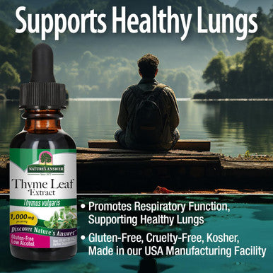 Nature'S Answer Thyme Herb with Organic Alcohol 1-Fluid Ounce | Promotes Respiratory Function | Supports Healthy Lungs