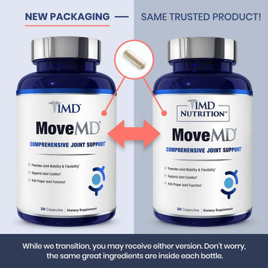 1MD Nutrition MoveMD Joint Health Supplement Doctor Formulated with Collagen Astaxanthin and More 60 Capsules 2Pack