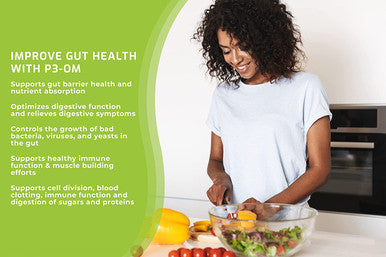 P3-OM - Proteolytic Probiotic and Prebiotic Supplement - Contains Lactobacillus Plantarum OM - Can Provide Immune Support - May Help Improve Gut Health to Help with Bloating and Gas, 120 Capsules