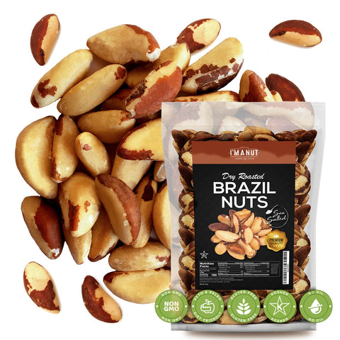 Premium Wild Harvested Raw Brazil Nuts, 1 lb (16oz) ÃƒÂ¢Ã¢â€šÂ¬Ã¢â‚¬Å“ High Selenium, Batch Tested Peanut & Gluten Free, Non-GMO, Kosher, Resealable Bag