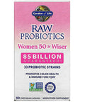Garden of Life Raw Probiotics Women 50 & Wiser 85 Billion Cfu 90 Veg Capsules (2 Packs)