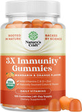 Natures Craft Vegan Organic Immune Support Gummies - D3 Zinc and Vitamin C Gummies for Adults Immunity - Organic Vitamin D Gummies for Adults Immune Support Supplement - Gluten & Non-GMO (60 Servings)