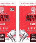 Lakanto Classic Monk Fruit Sweetener Packets - White Sugar Replacement, Zero Net Carbs, Zero Glycemic, Zero Calorie, Sweeten on the Go, Coffee, Lemonade, Other Drinks, Desserts (Classic, 30 Count)- Pack of 2