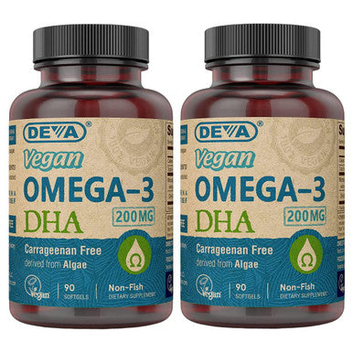 Deva Vegan Omega-3 Dha - 90 Vegan Softgels (Pack of 2)