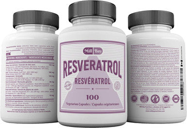 Mill Bay Resveratrol Source of Antioxidants - 100 Capsules (600mg)