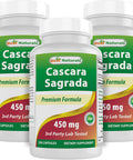 Best Naturals Cascara Sagrada 450 mg 250 Capsules (250 Count (Pack of 3))