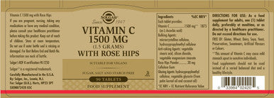 Solgar Vitamin C 1500 Mg With Rose Hips - 90 Tablets - Antioxidant & Immune Support - Non-Gmo Vegan Gluten Free Dairy Free Kosher - 90 Servings