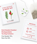 Nutra Tea - Pine Needle & Rose Hip Tea | Pine Needle Tea | Rose Hips Tea - 40 Tea Bags - Herbal Tea - (2 Pack)