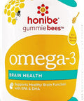 Honibe Omega 3 Gummies for Kids and Adults Made in Canada Supports Brain Health 60 Gummies