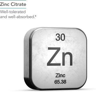 Nutricology Zinc Citrate Supplement - 25Mg Zinc For Men & Women, Immune Support, Pure, Well-Absorbed, Well-Tolerated, Trace Mineral, Vegetarian Capsules - 60 Count