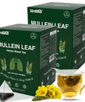 Mullein Tea Bags for Lungs - 20 Teabags (2.47oz/70g), 100% Pure Natural Premium Mullein Leaf, Mint Leaf, Mulberry Leaf for Lungs Cleanse and Respiratory Support, Herbal Teas, Caffeine Free (2 BOX)