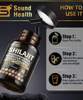 Sound Health Supplements Wild Organic Irish Sea Moss and Shilajit 8000mg Sea Moss 10000mg Shilajit Ashwagandha 2000mg Ginseng Vitamin C Vitamin D3 Black Seed Oil 2 Bottles of 60 Capsules