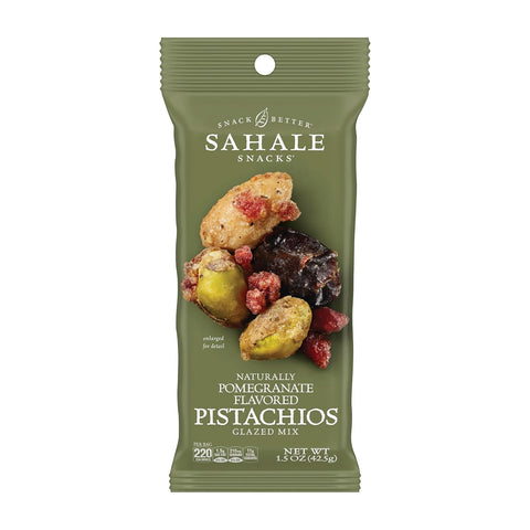 Sahale Snacks Maple Pecans Glazed Mix, 4 oz Pouches (6 Packs) Dry-Roasted, Deluxe Mixed Nuts with Cherries, Apples, Maple, and Cinnamon - Non-GMO, Kosher, and Certified Gluten-Free Snacks