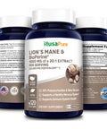 NusaPure Lions Mane 20:1 Extract (20,000 mg Equivalent) - Made with Organic Lion`s Mane and Bioperine - 30% Polysaccharides - 120 Veggie Caps. Non-GMO &