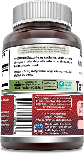 Amazing Nutrition Formulas Tart Cherry Supplement | 2000 Mg Per Serving | 120 Capsules Supplement | Non-GMO | Gluten | Made in USA
