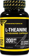 Primaforce L-Theanine Capsules (120 Capsules 200mg L-Theanine Per Serving) - Theanine Amino Acid Supplement