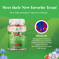 Natures Craft Organic Vitamin D Gummies for Kids - Vegan Kids Immunity Support Gummies with Vitamin D for Kids Daily Teeth Muscle & Bone Support - Organic Vitamin D3 Gummies Non GMO & Gluten - 2 Month
