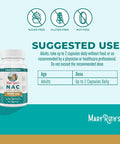 Maryruth Organics Nutritional Supplement Capsule N-Acetyl Cysteine Nac 1000Mg Per Serving Vegan Non-Gmo Gluten Free 120 Count
