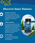 Natures Craft Herbal Adaptogen Mood Support Supplement - Calming Adaptogens Supplement for Stress & Cortisol Management with Ashwagandha Rhodiola Rosea & Maca Root - Vegan Non GMO & Daytime Friendly -120ct
