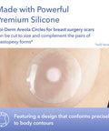 Epiderm Silicone Gel Sheet For Scars, Silicone Scar Sheets For Areola Reconstruction & Breast Augmentation Surgery, Can Be Cut To Size, Breast Reduction Scar Care -1 Pair, Natural