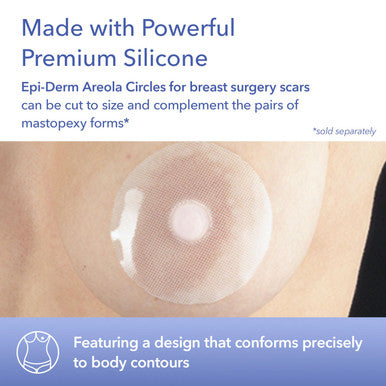 Epiderm Silicone Gel Sheet For Scars, Silicone Scar Sheets For Areola Reconstruction & Breast Augmentation Surgery, Can Be Cut To Size, Breast Reduction Scar Care -1 Pair, Natural