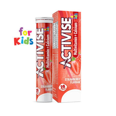 Activise Kids Multivitamin + Calcium Effervescent Tablets Strawberry 20s
