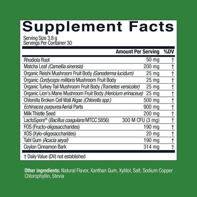 Live Conscious Beyond Greens Concentrated Superfood Powder & Organic Pea Protein Powder - Cosmic Cacao Chocolate Flavor | Immune System Boost & Gut Health + Metabolism & Muscle Support