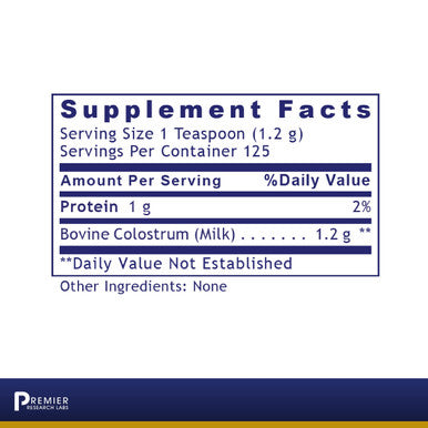 Premier Research Labs Colostrum-Igg - Supports Healthy Immune System & Stamina - Features Bovine Colostrum With Naturally Occurri