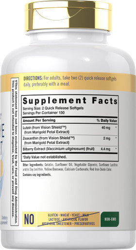 Carlyle Eye Support | 300 Capsules | With Lutein And Zeaxanthin | Non-Gmo And Gluten Free Supplement