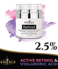 New Age Retinol Cream Neck & Facial Moisturizer Serum with Hyaluronic Acid, Vitamin E - Anti Aging Formula Reduces Wrinkles, Fine Lines-Day and Night Cream 1.7 Fl Oz - 2 Pack - Retinol