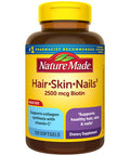 Nature Made Hair Skin And Nails With Biotin 2500 Mcg Dietary Supplement For Healthy Hair Skin And Nails Support 120 Softgels 120 Day Supply