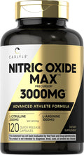 Carlyle Nitric Oxide Supplement 3000mg | 120 Capsules | Pre Workout with L-Arginine & L-Citrulline | Non-GMO Gluten