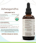 Ashwagandha B120 Usda Organic Tincture | Alcohol-Free Extract, High-Potency Herbal Drops | Certified Organic Ashwagandha (Withani