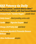 Natures Way Alive! Max6 Potency Multivitamin, Whole Body Nutrition, High Potency B-Vitamins, 90 Capsules