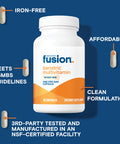 Bariatric Fusion Bariatric Multivitamin Without Iron 1 Per Day Post Surgery Patients Iron Free Vitamin for Gastric Bypass and Sleeve Gastrectomy Easy to Swallow 90 Capsules Three Month Supply