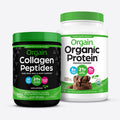 Orgain Bundle Chocolate Protein Powder and Collagen Peptide Protein Powder Paleo Keto Friendly Made without Gluten Dairy and Soy