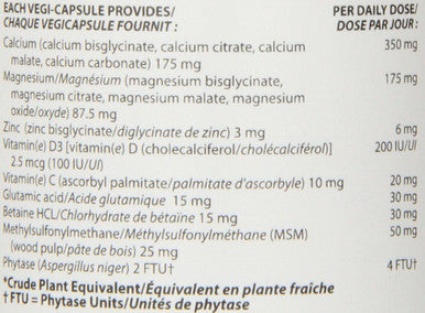 Nu-Life Opti-Cal/Mag 2:1 Vegi-Capsules, 90 Count Bottle