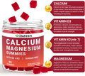 Calcium With Vitamin D3 K2 Gummies, Sugar Calcium Supplement For Women & Men, Chewable Calcium Citrate With Magnesium, Zinc For Bone, Muscle & Immune Support