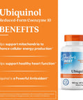 Doctor'S Best Kaneka Ubiquinol 100 Mg Supplement For Men & Women - Reduced Form Coq10 Coenzyme Q10 100Mg For Antioxidant & Heart Health Support Non Gmo Gluten Free Soy Free 60 Softgels