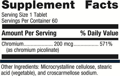 Metagenics Chromium Picolinate - Bioavailable Chromium for Metabolism Support - Essential Trace Mineral - Non-GMO - Vegetarian - Gluten- - 60 Count