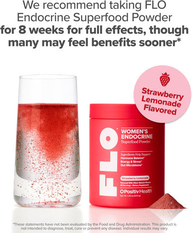 Flo Women S Endocrine Superfood Powder Supports Healthy Cortisol Levels, Hormonal Balance, Thyroid & Gut Health Multivitamin Plus Rhodiola, Dim, Myo-Inositols, Red Superfood 25 Servings