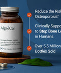 ALGAECAL- Plant Based Calcium Supplement with Vitamin D3 (1000 IU) for Bone Strength Contains 13 Minerals Supporting Bone Health Organic Calcium (750 mg) for Women & Men 90 Veggie Caps Made in USA