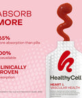 Healthycell Heart & Vascular Health Daily Liquid Supplement - Blood Pressure & Cholesterol Support With Beet Root Powder Resveratrol Coq10 Omega-3 & Vitamin K - 14 Gel Packs