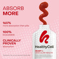 Healthycell Heart & Vascular Health Daily Liquid Supplement - Blood Pressure & Cholesterol Support With Beet Root Powder Resveratrol Coq10 Omega-3 & Vitamin K - 14 Gel Packs