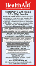 7 Day Probio, 200 Billion Intensive Support With 2 Probiotics, Once Daily, Acid & Bile Resistant, Dairy And Gluten Free, Vegan
