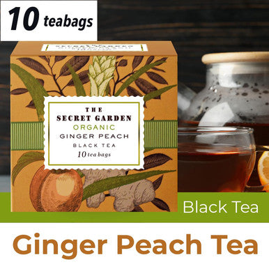 Elephant Park Premium Organic Holiday Tea Bag Sampler Box - 90 Bags 9 Exotic Flavors Herbal Orange Spice Mango Earl Grey Pomegranate Peach Green Ginger Peach Lemon Ginger Acai Berry