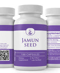 PURE ORIGINAL INGREDIENTS Jamun Seed Capsules (100 Capsules) Always Pure, No Additives Or Fillers, Lab Verified